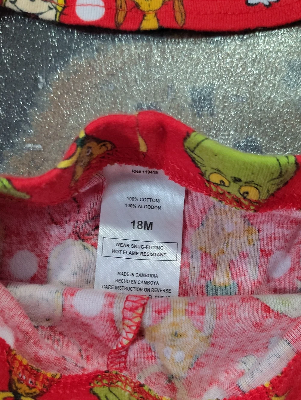 18m Grinch 2pc Pj $25